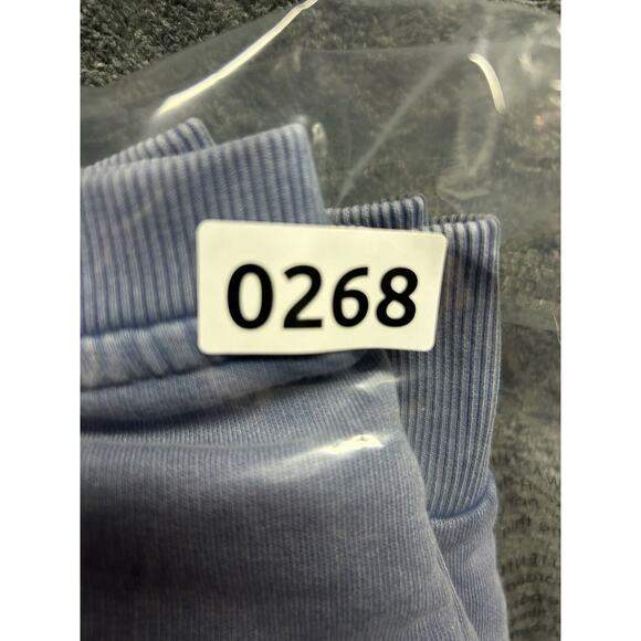 Calvin Klein Jeans Size Large Blue White Logo Long Sleeve Womens Sweater - Picture 5 of 5